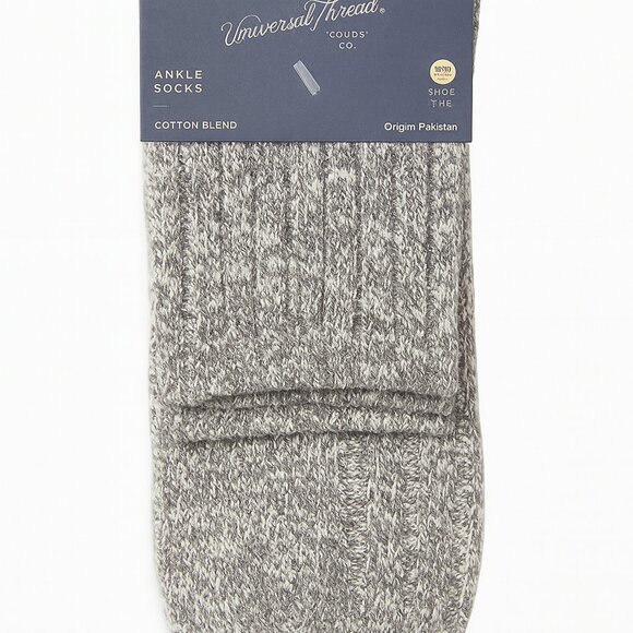 Universal Thread Heather Gray Ankle Socks 3-Pk Women’s Size 4-10 Christmas Gift - Picture 2 of 2